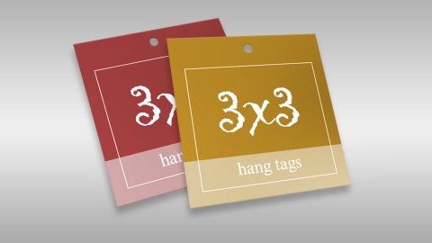 3 x 3 - Hang Tags
